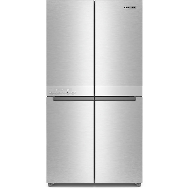 KitchenAid 36-inch, 19.4 cu.ft. Counter-Depth 4-Door Refrigerator with PrintShield™ Finish KRQC506MPS IMAGE 1